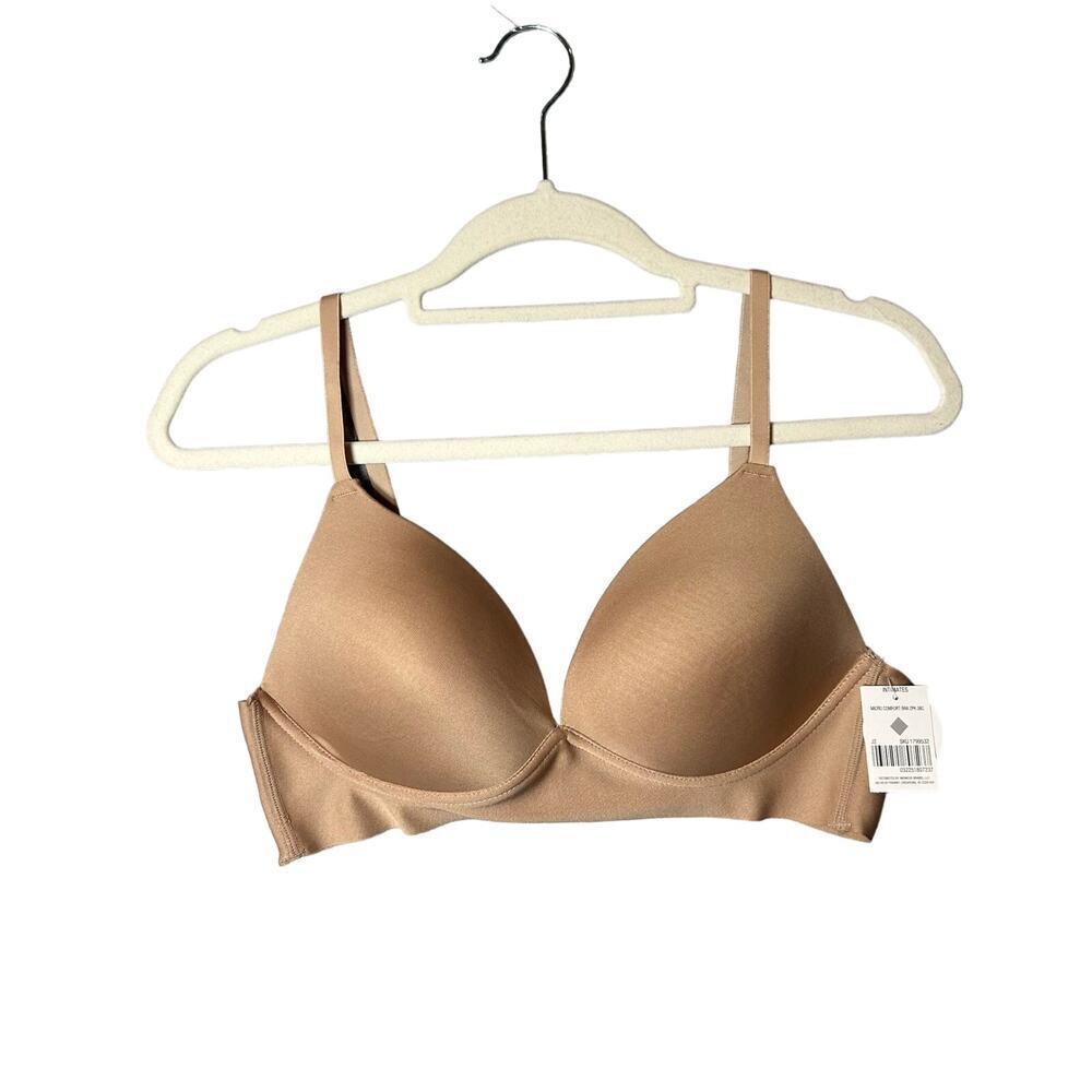 Just Be Bra Womens 38C Tan Micro Comfort Bra Wire Free NEW